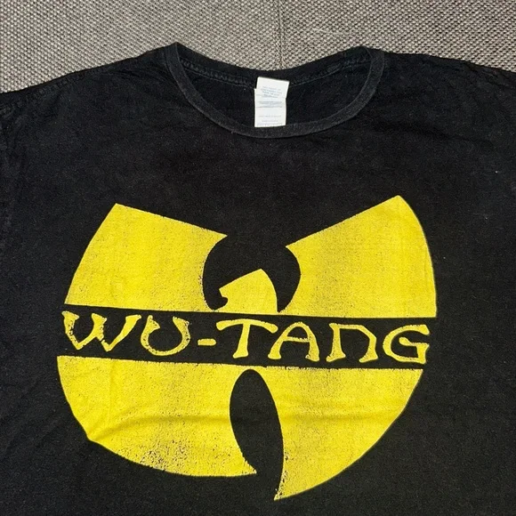 Vintage Y2K Wu-Tang Black Faded Hip Hop Rap T-Shirt XXL 2XL - Picture 1 of 4